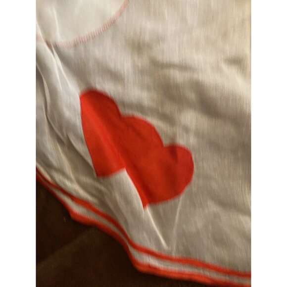 Red & White Heart Pattern Waist Apron By Carmen Lee - Picture 2 of 5